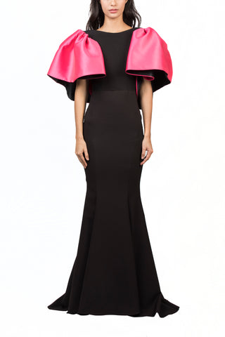 Vestido mangas color rosa