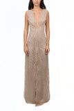 Vestido de perlas nude