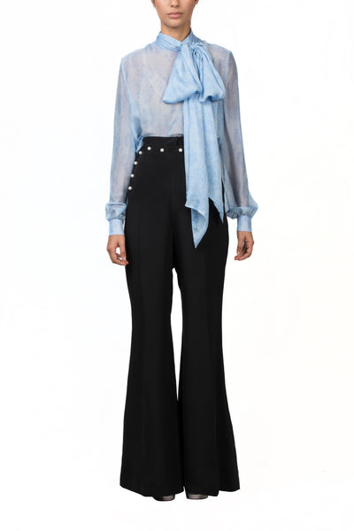Blusa con bandas gardenia