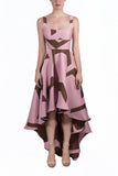 Vestido asimétrico rosa