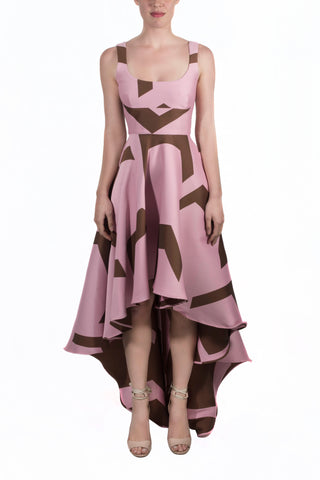 Vestido asimétrico rosa