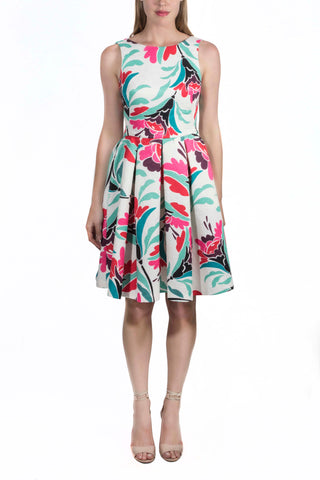 Vestido midi print floral