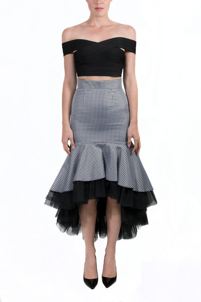 Crop top off shoulder