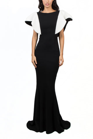Vestido mangas blancas