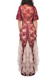 Vestido encaje vino