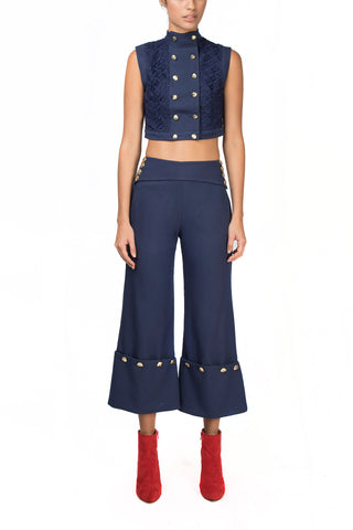 Crop top con botones Nassau