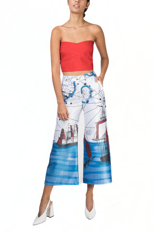 Pantalones capri print barcos Nssau